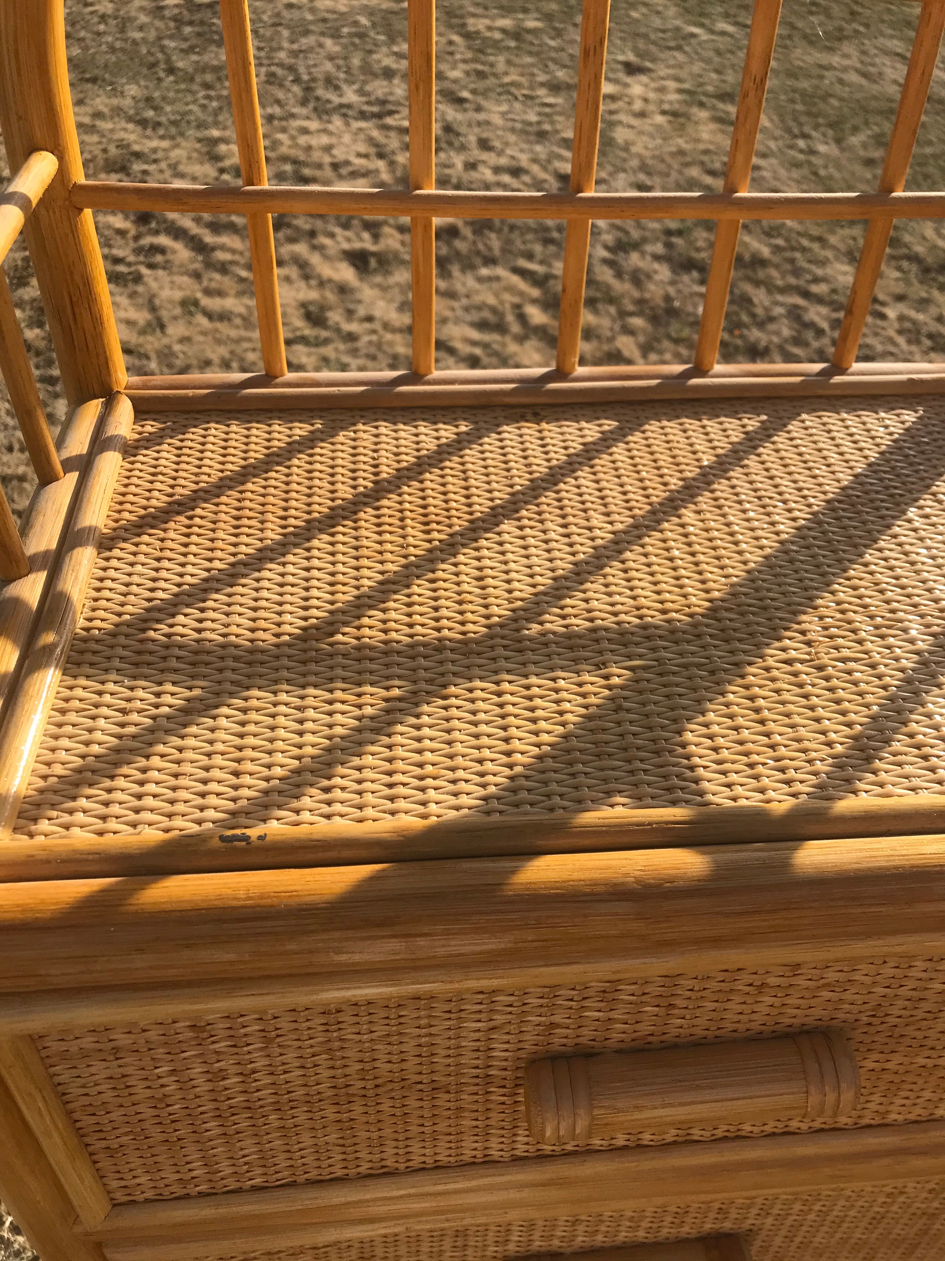 Vintage rattan shelf