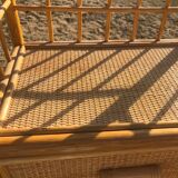 Vintage rattan shelf