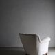 White faux shearling lounge chair | Sweden | 1940s