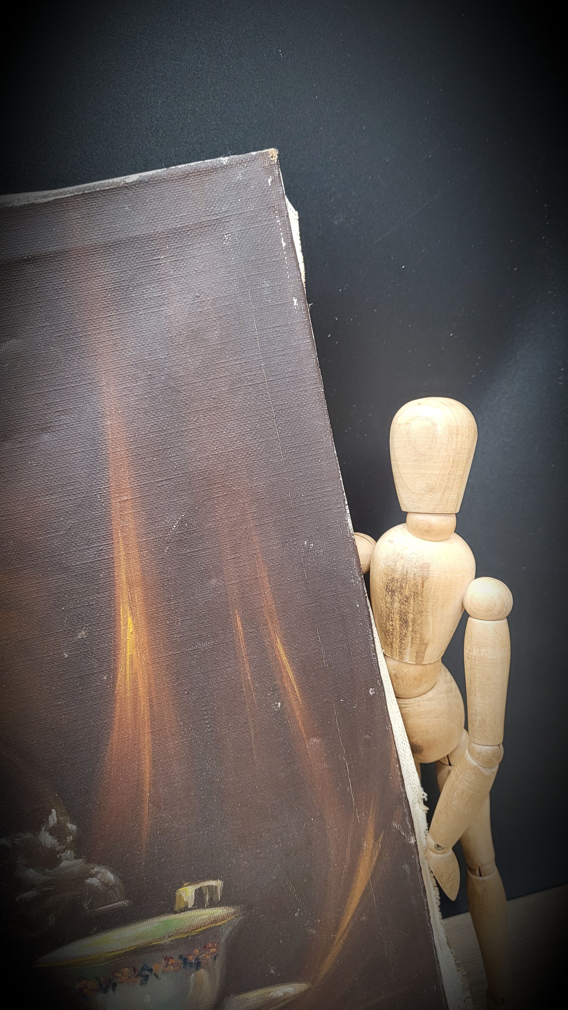 Painting on canvas lemons