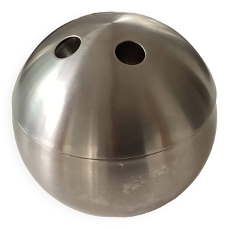 Seau à glaçons boule de bowling inox 70’s