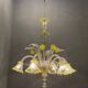 Italian flower chandelier in murano glass, 1960s