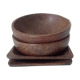 Set of wooden appetizer cups
