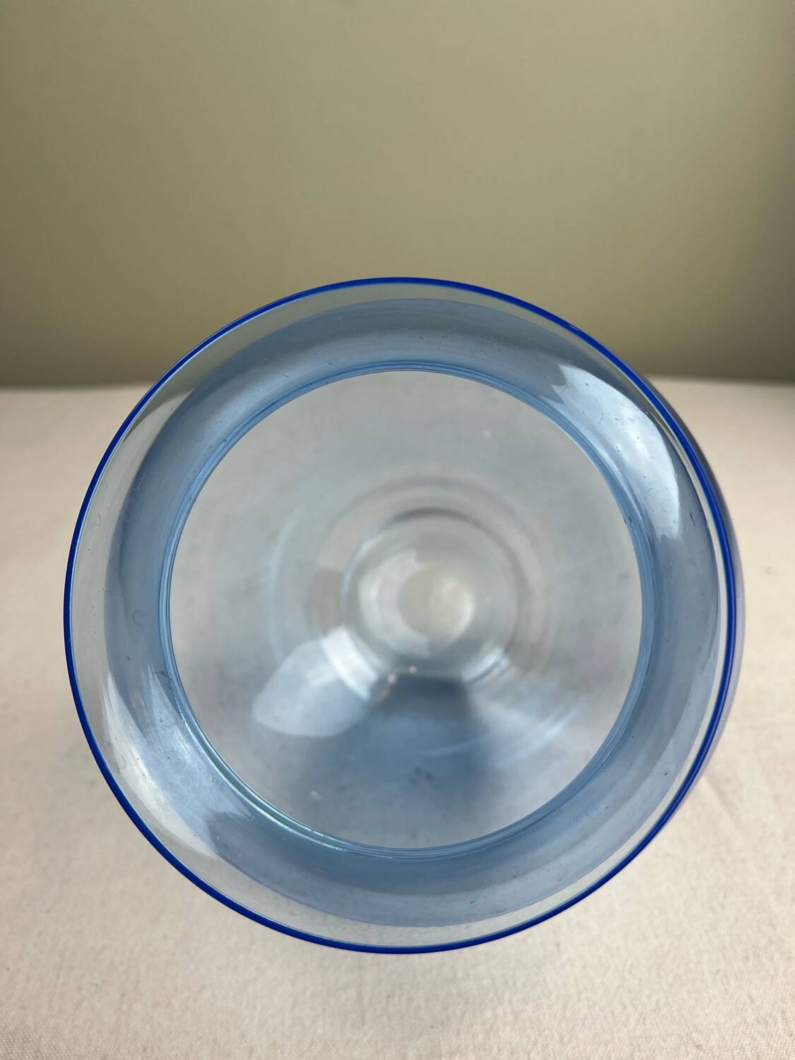 Azure blue vase