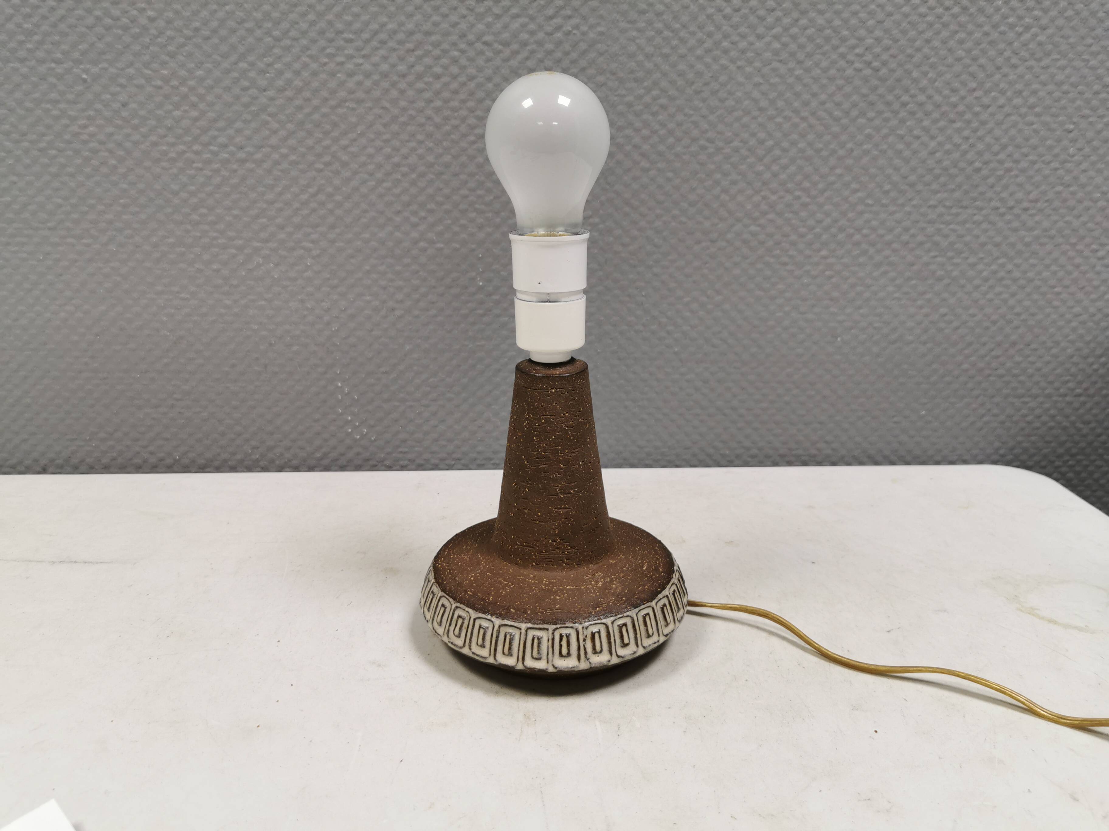 Ceramic Table Lamp, Helge Bjufstrøm Design, Michael Andersen Denmark, 1960s