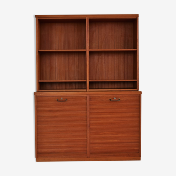 Vintage teak bookcase with storage