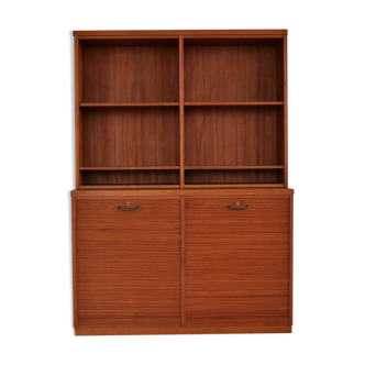 Vintage teak bookcase with storage