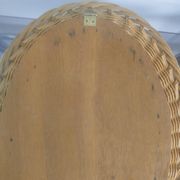 Vintage woven rattan mirror, 1970s