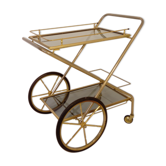 Chariot bar pliant desserte laiton