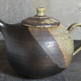 Vintage enameled stoneware potter's teapot