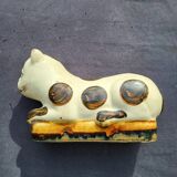 Cizhou style ceramic neck rest cat