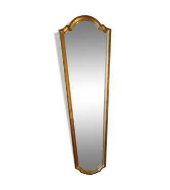 Elégant miroir doré à la feuille