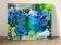 Abstract flowers, modern canvas signed by Myriam Guenaizia.