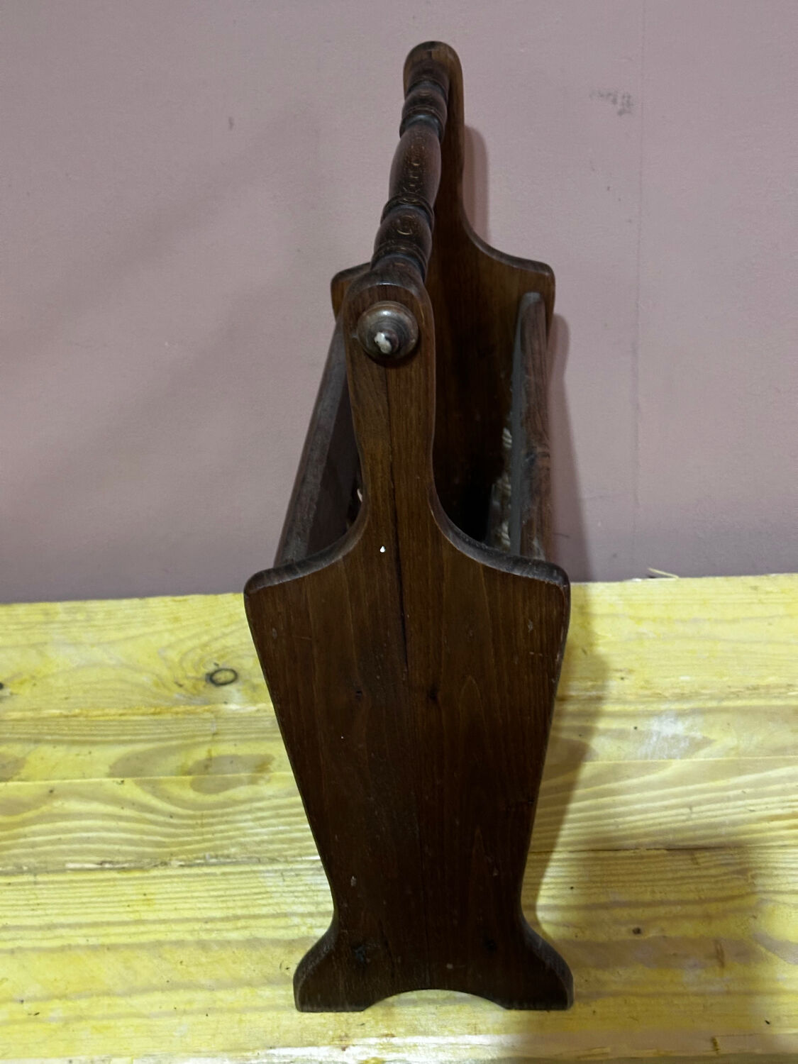 Vintage wooden magazine rack, Denmark