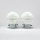 Vintage 70s Glass Table Lamps – White Glass with Metal Stand, Set of 2