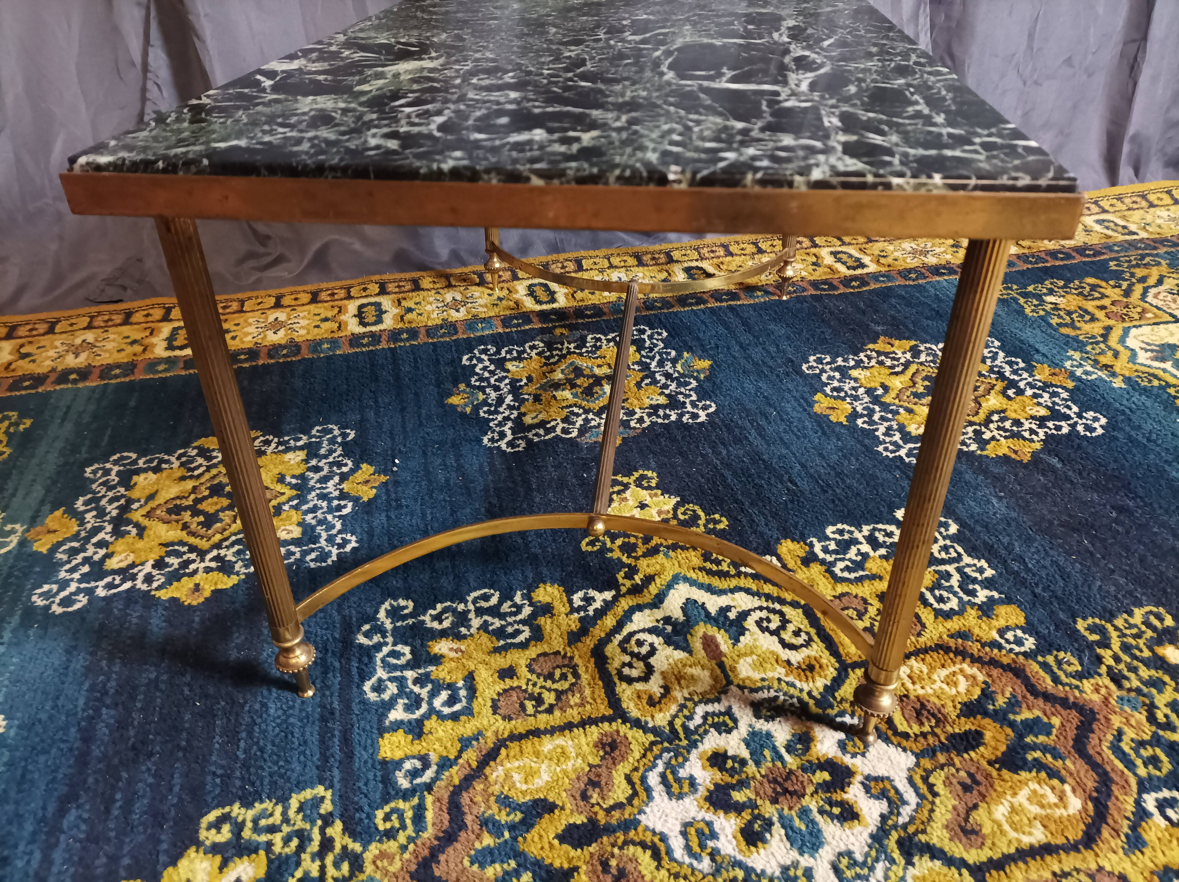 Coffee table 1960 green marble