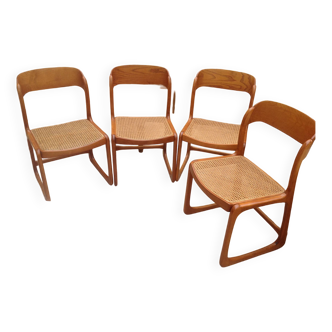Set of 4 Baumann sled chairs