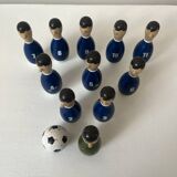 Wooden football bowling game