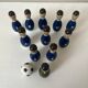 Wooden football bowling game