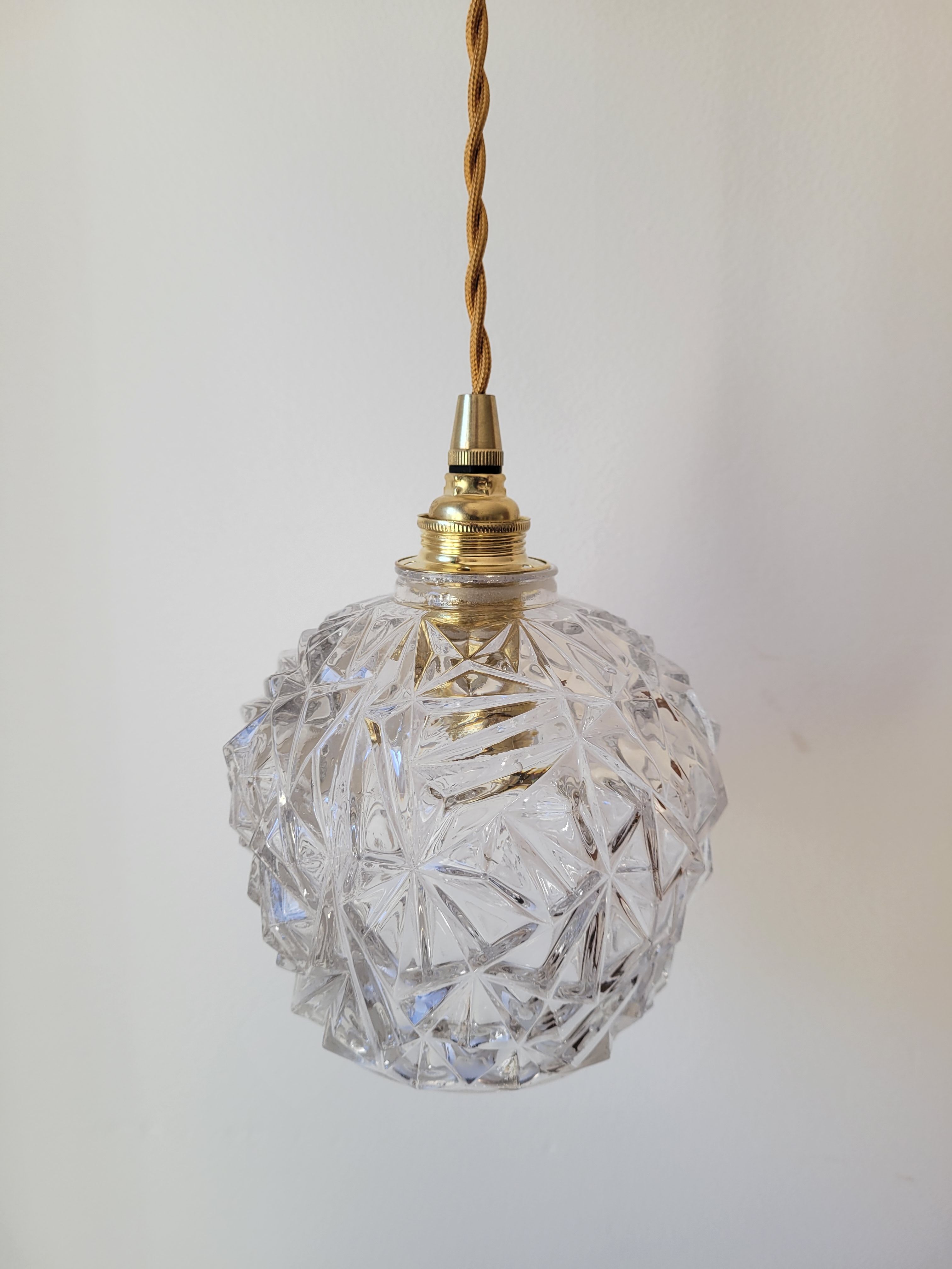 Duo de suspensions en verre moulé