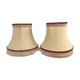 Pair d’abats-jours ancien en tissus à frange