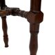 Vintage stool side table design brutalist design 60's dark oak
