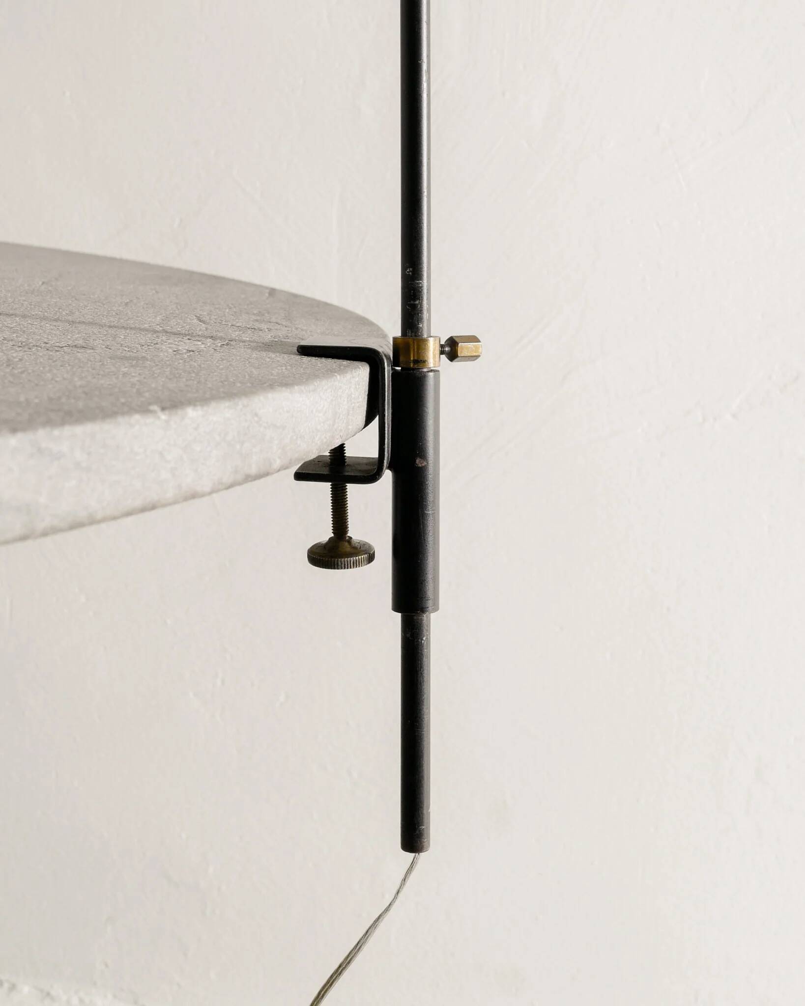 Black French Mid Century Agrafée Desk Clip Lamp by Serge Mouille, 1950s