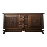 1940s Solid French Oak Sideboard — In the style of Charles Dudouyt  
