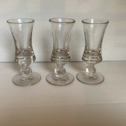 3 thick heavy bubble glasses