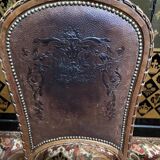 Série de 4 chaises Louis XVI en cuir