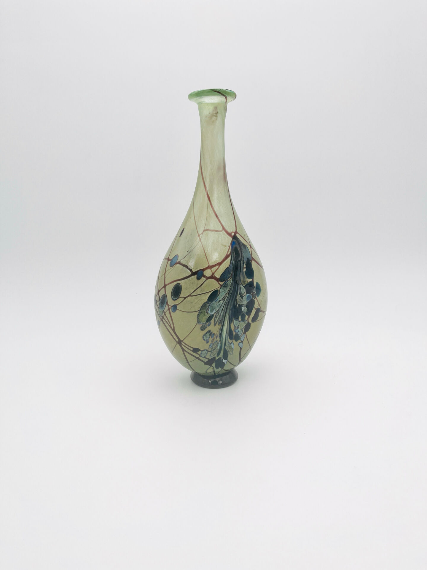 Vase Robert Pierini Studio Glass 1984 29cm 1.1kg Signed
