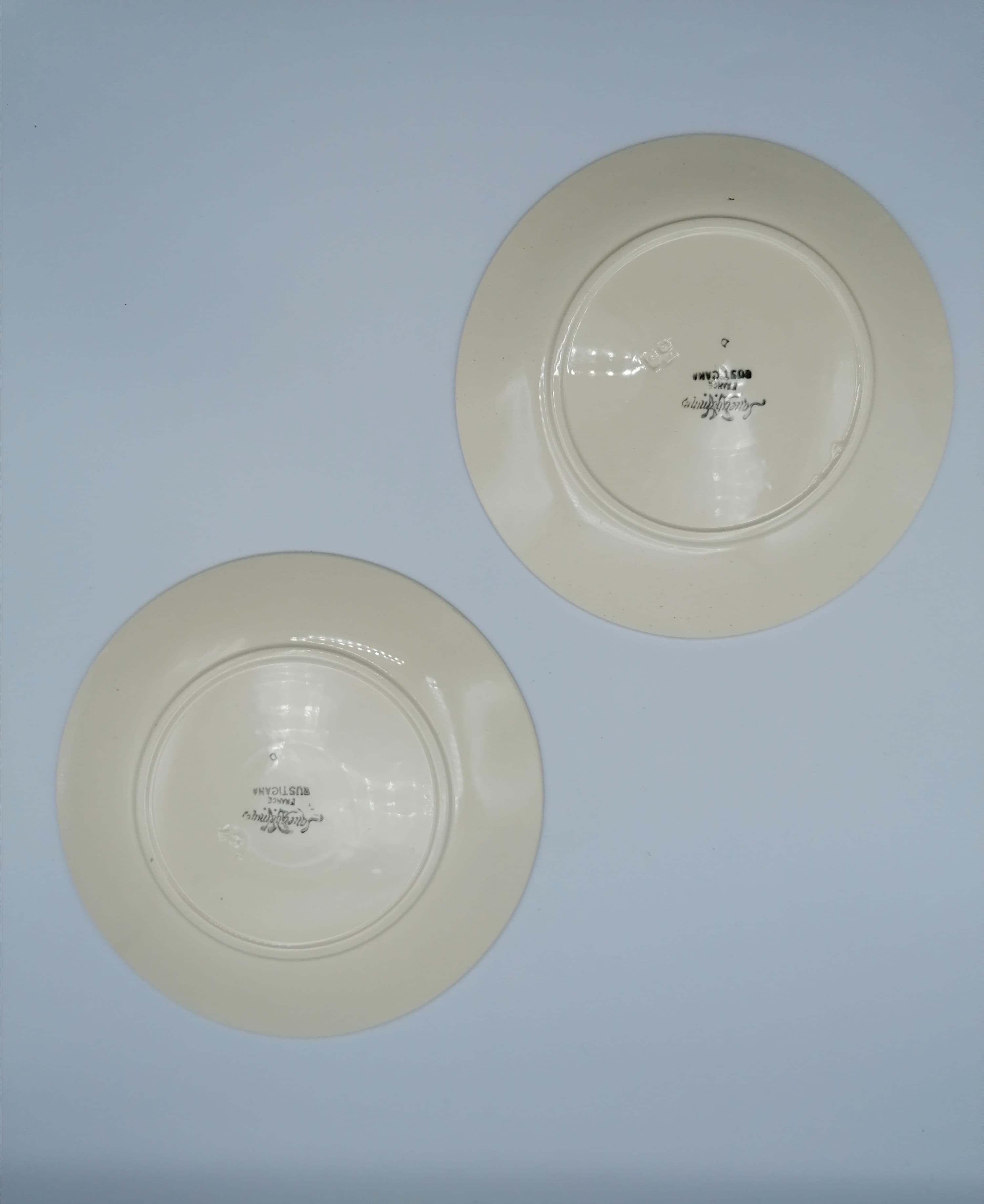 Pair of Sarreguemines plates