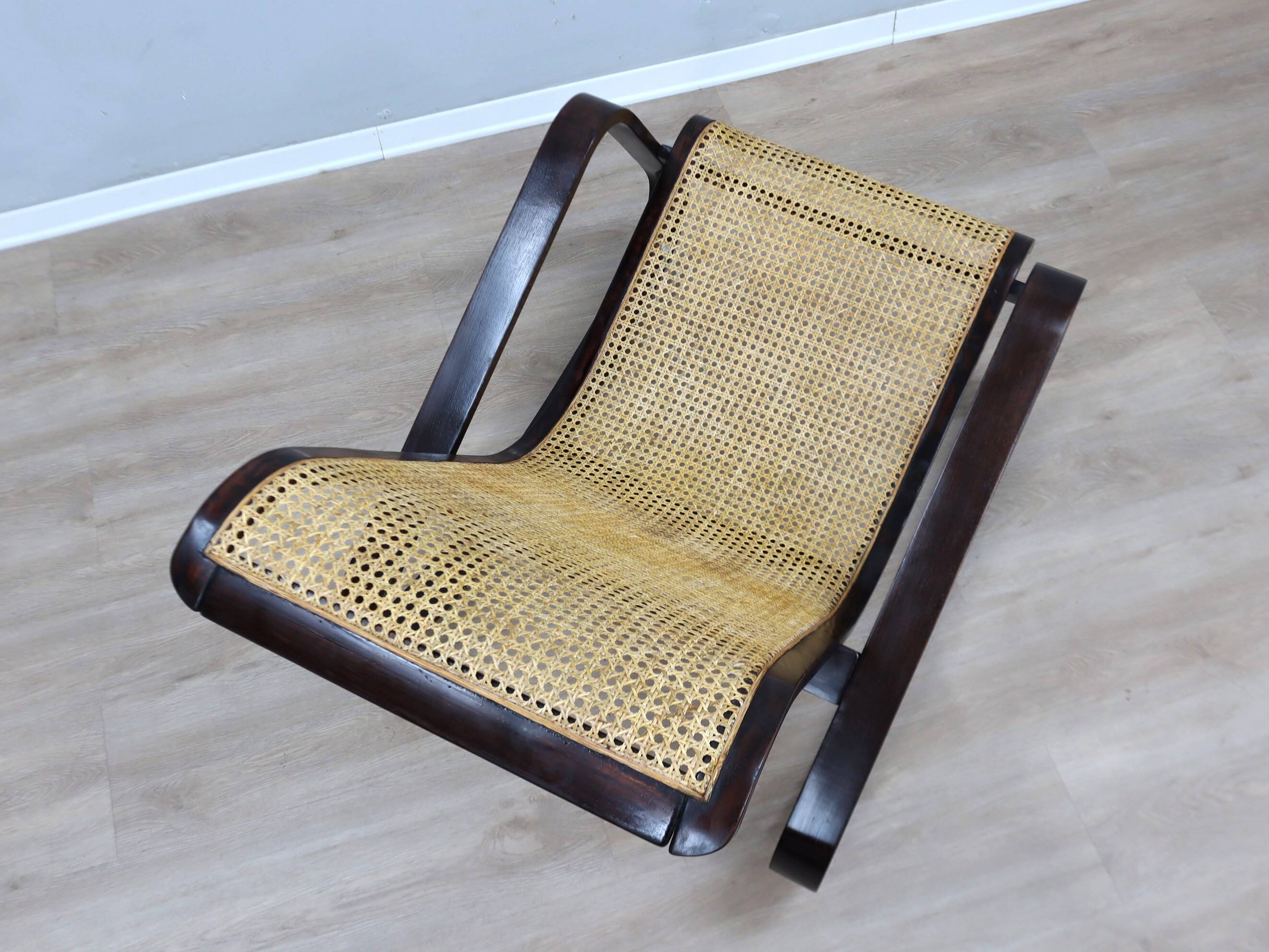 Vintage "DONDOLO" rocking chair Luigi Crassevig 1970s