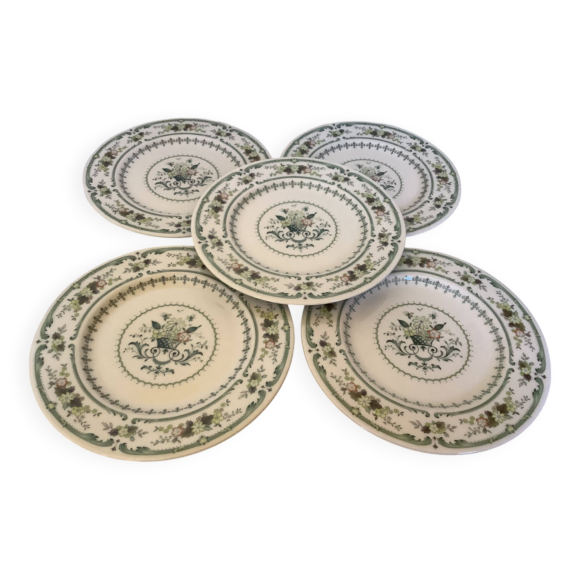 Five Royal Doulton Provençal dessert plates