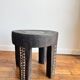 Bout de canapé tabouret massif en bois - table d'appoint- table de chevet