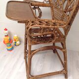 Peacock rattan high chair