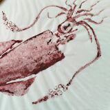Gyotaku framed with a small squid