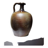 Cruche ancienne XIXe-XXe grès de Puisaye artisanal vernissée