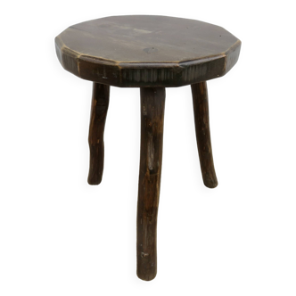 Solid wood tripod stool 1950
