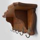Mid-Century Belgian Oak Wall-Mounted Coat Rack in Bruegel Style