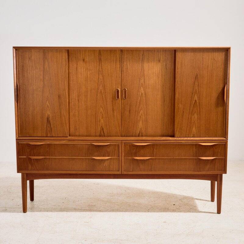 Vintage Teak Highboard, 1960s