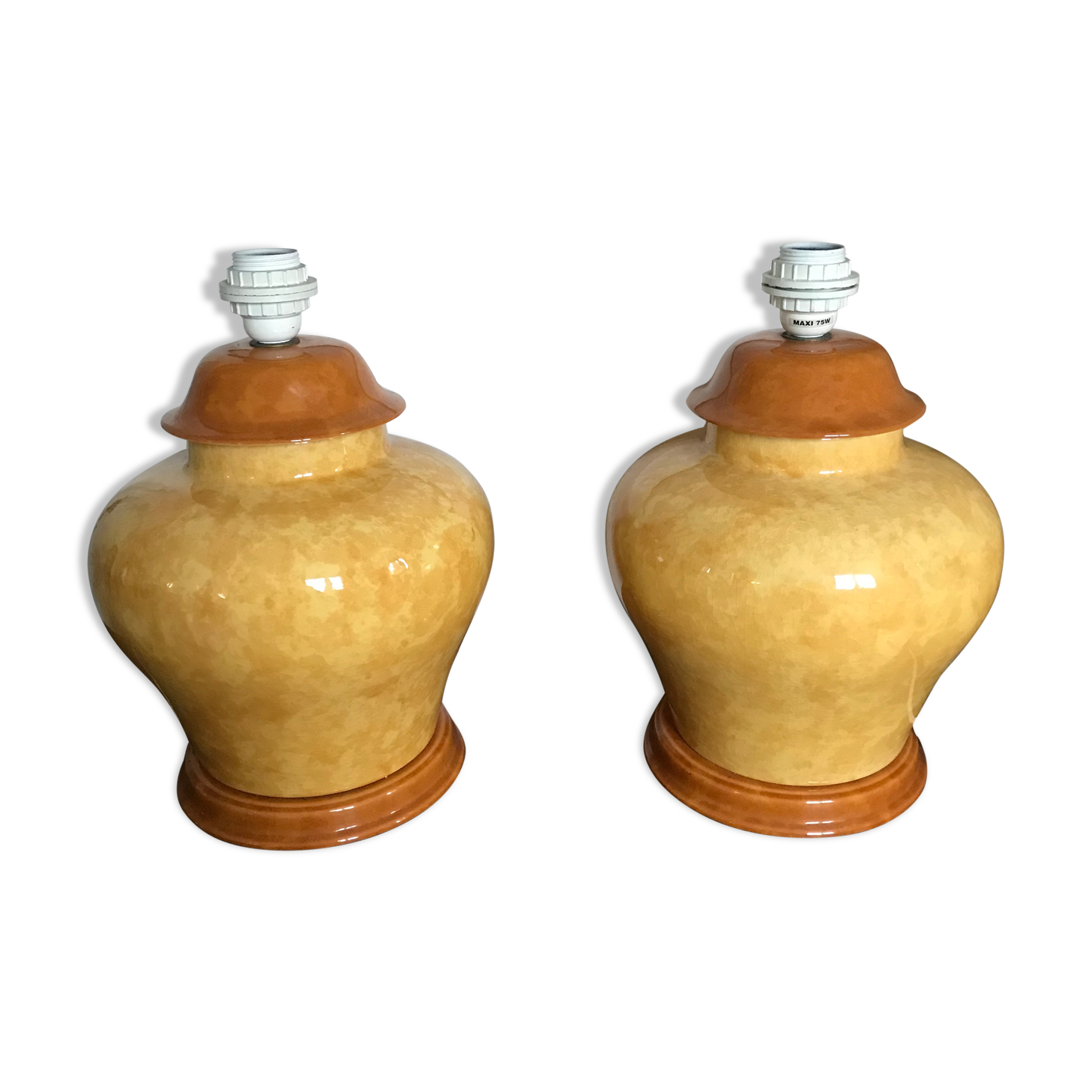 Pair of lamp bases François Chatain circa 1980
