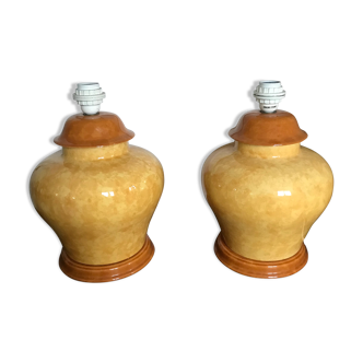 Pair of lamp bases François Chatain circa 1980