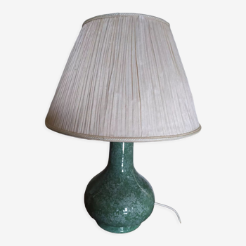 Lampe de table en céramique effet marbre vert