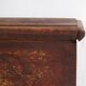 Coffre ancien peint avec motifs floraux et serrure en fer (vers 1820) #47