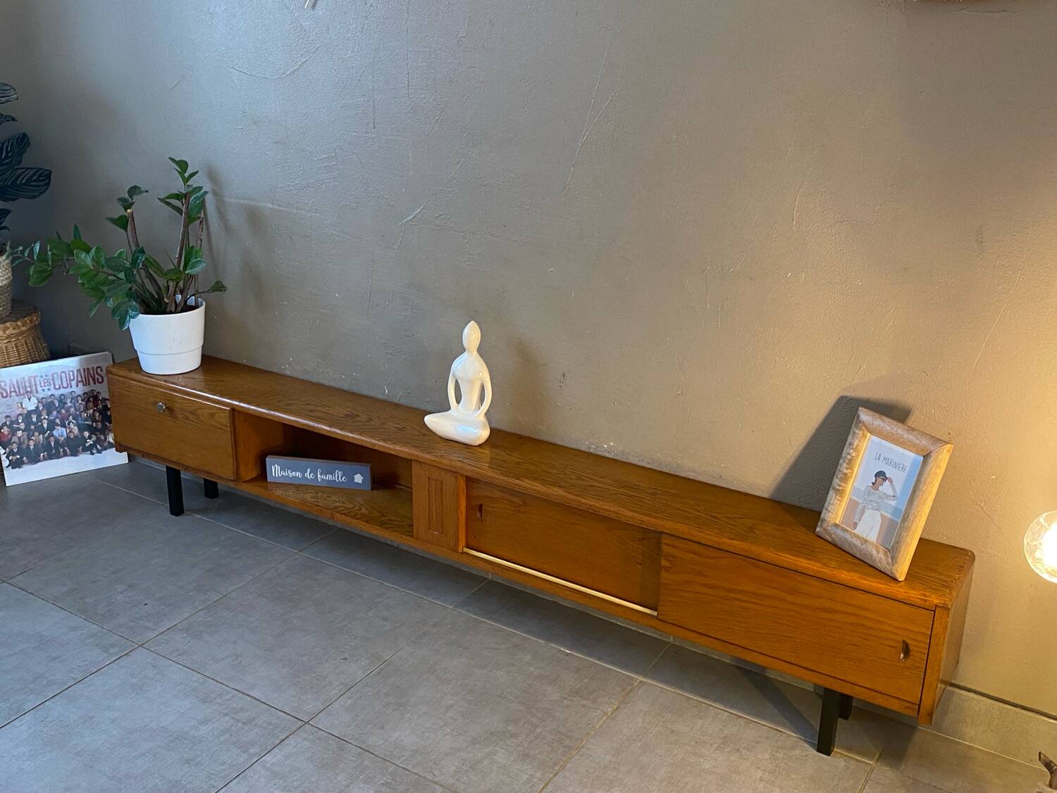 Enfilade vintage en chêne massif ( peu profonde )