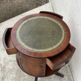 Bookcase pedestal table rotating table 3 drawers