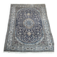 Grand tapis Nain bleu tufté main
