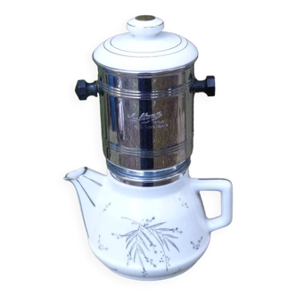 Vintage Suktanat coffee maker in ceramic and stainless steel