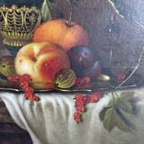 Oil painting, sergei smetanin, still life with marble vase, signed, gilded wood frame, russia